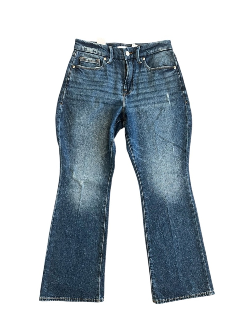 Good American Good Petite Mid Rise Bootcut Jeans - Size 28